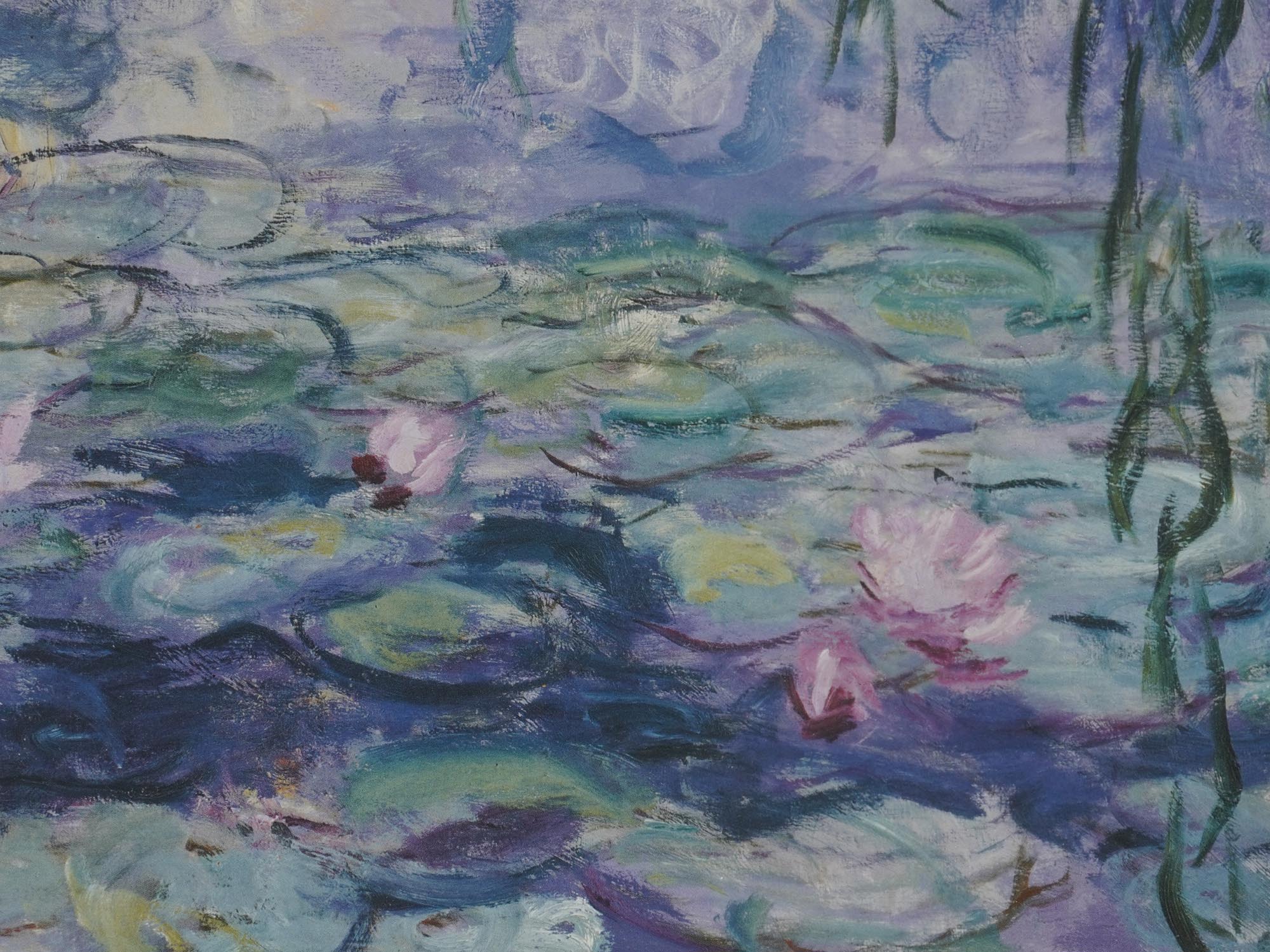 FRAMED WALL PRINT OF WATER LILIES BY CLAUDE MONET PIC-2